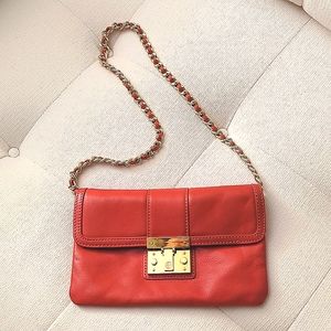 Tory Burch long strap clutch